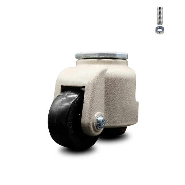 Nylon Swivel Threaded Stem Caster w/2.83" Black Wheel & M16 x 2.0mm x 24mm Stem